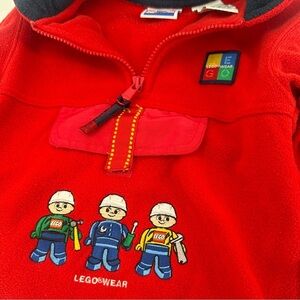 Vintage LEGO Wear Kids Red Fleece Jacket Size 2T